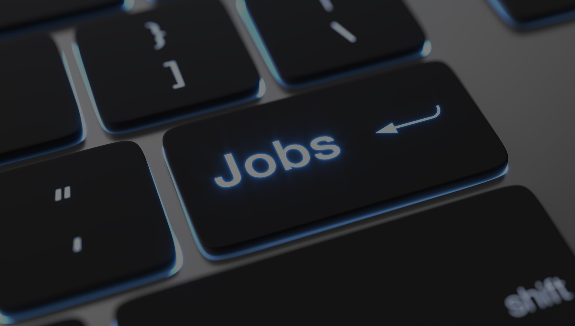 Tastatur mit Jobangeboten